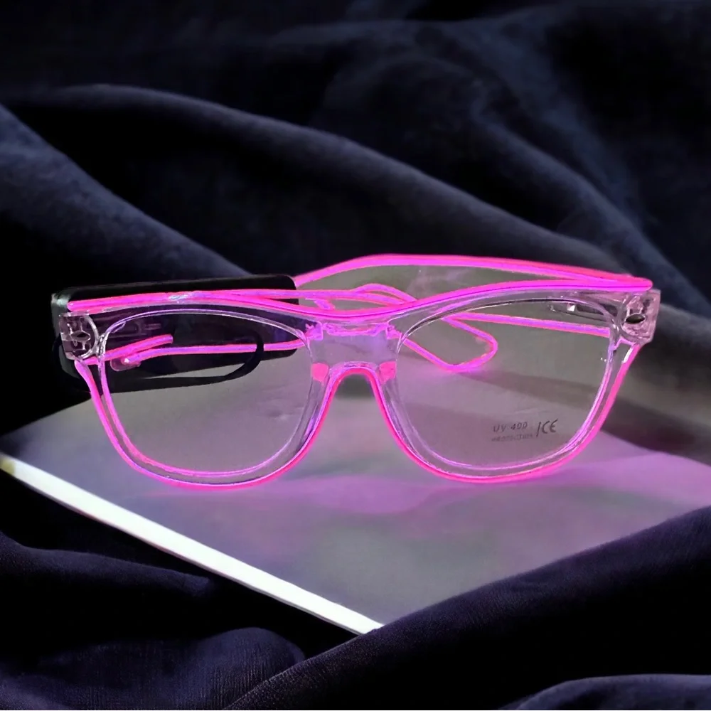 Led Transparent Neon Glasses